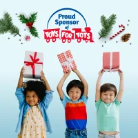 Banner Toys for Tots Freeway Seguros