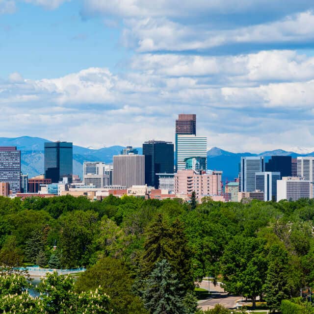 Edificios en el centro de Denver, Colorado