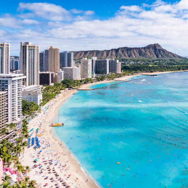 Playa Waikiki en Honolulu, Hawai