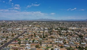 Vista aérea de la ciudad de Mesa, Arizona