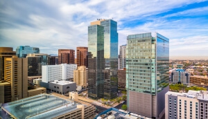 Paisaje de edificios en el centro de Phoenix, Arizona