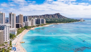 Playa Waikiki en Honolulu, Hawai