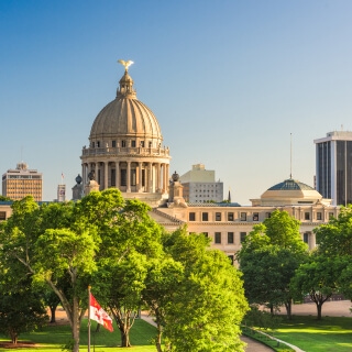 Horizonte del capitolio de Jackson, Misisipi