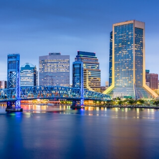 Panorámica del centro de Jacksonville, Florida