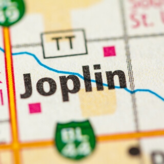 Mapa de Joplin, Missouri