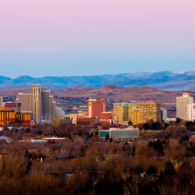 Paisaje de la ciudad de Reno, Nevada