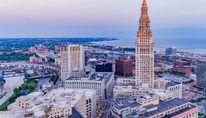 Vista aérea de Cleveland, Ohio