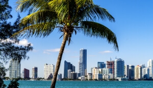 Playa en el centro de Miami, Florida