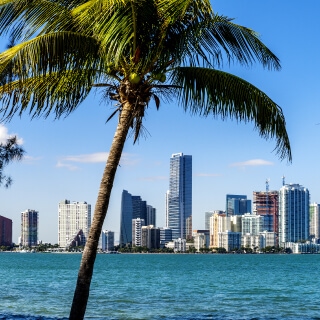 Playa en el centro de Miami, Florida