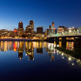 Horizonte del centro de la ciudad de Portland, Oregon