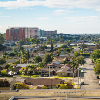 Zona residencial de Anaheim, California