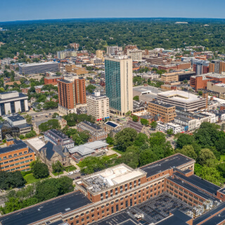 Vista aérea de Ann Arbor, Michigan