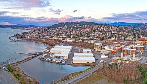 Vista aérea de Bellingham, Washington