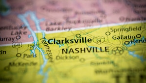 Mapa de Clarksville, Tennessee