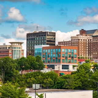 Edificios en el centro de Greenville-Anderson-Mauldin, Carolina del Sur