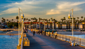 Muelle de Belmont en Long Beach, California.