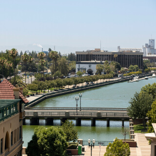 Vista del centro de Stockton, California