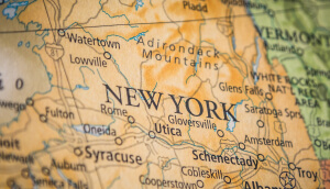 Albany-Schenectady-Troy en el mapa del estado de New York