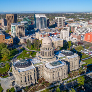 Vista aérea de la ciudad de Boise, Idaho