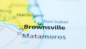 Mapa de las ciudades de Brownsville-Harlingen, Texas