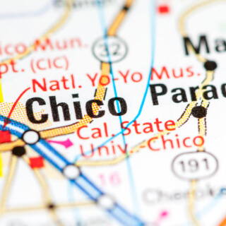 Mapa de la ciudad de Chico, California