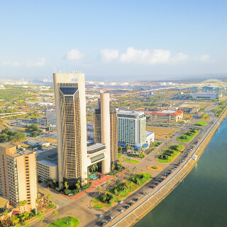 Vista aérea de Corpus Christi, Texas.