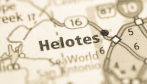 Ubicación de Helotes, Texas, en el mapa.