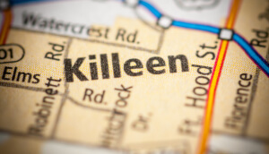 Killeen, Texas en el mapa.