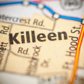 Killeen, Texas en el mapa.