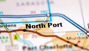 North Port, Florida en el mapa.