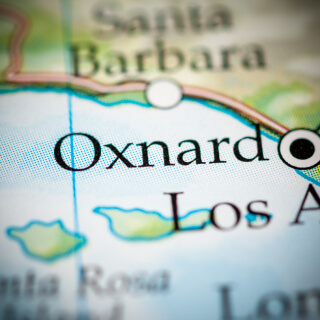 Mapa de la ciudad de Oxnard, California.