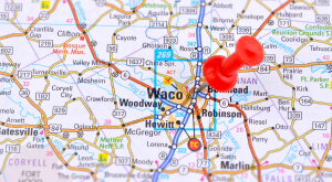 Mapa de la ciudad de Waco, Texas