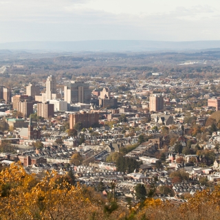 La ciudad de Reading en Pensilvania.