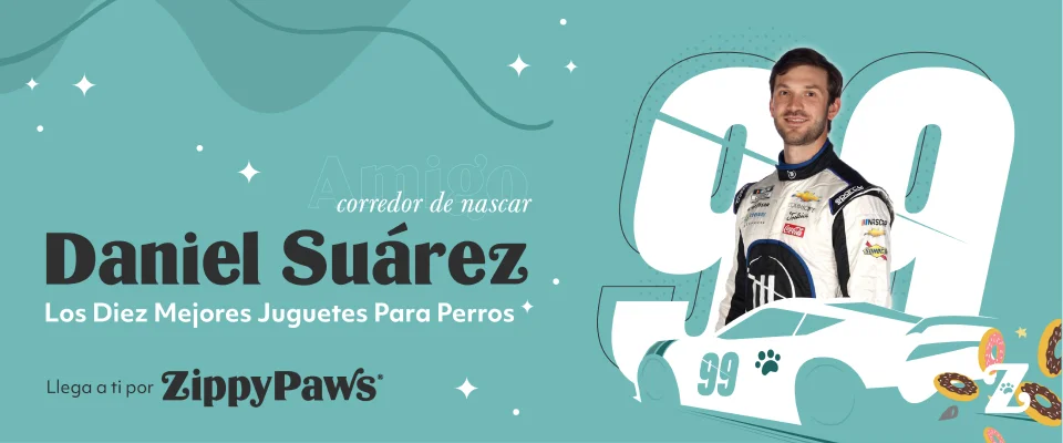 Banner promocional de Zippy Paws y Daniel Suarez