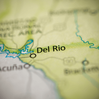 La ciudad de Del Rio, Texas, en el mapa