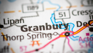 La ciudad de Granbury, Texas en el mapa