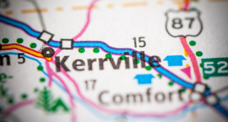 La ciudad de Kerrville, Texas en el mapa – Seguro de auto barato en Kerrville, Texas.