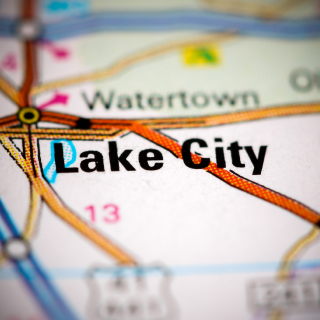 Mapa de Lake City en Florida - Lake City, seguro de auto barato en Florida.