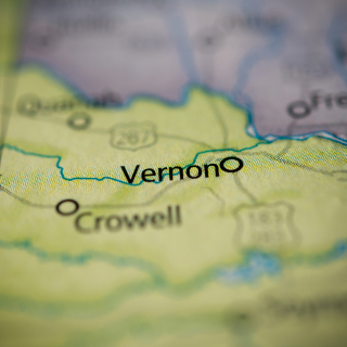 Mapa de Vernon, Texas en Estados Unidos – Vernon, seguro de auto barato en Texas.