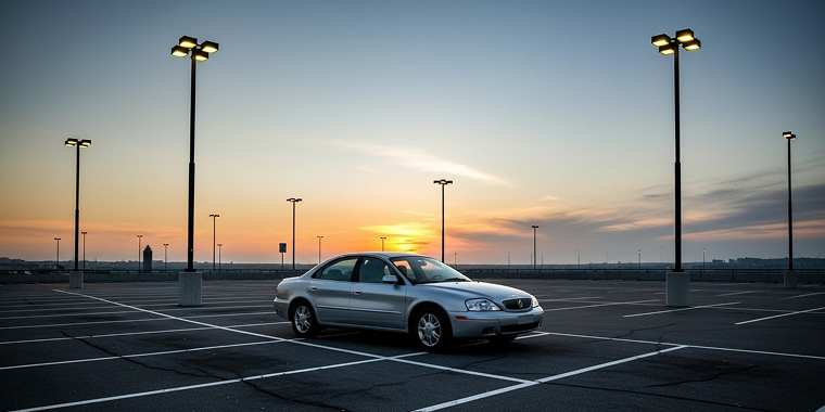 Mercury Sable gris estacionado en una calle – Seguro de auto barato para Mercury