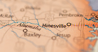 Hinesville, Georgia en el mapa – Freeway - Seguro de carro en Georgia