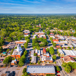 Vista aérea de South Fulton, Georgia – Freeway - Seguro de carro en Georgia